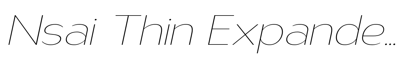 Nsai Thin Expanded Italic